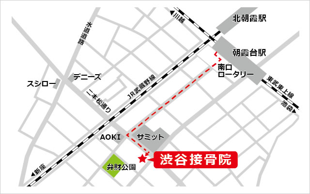 渋谷接骨院の周辺マップ
